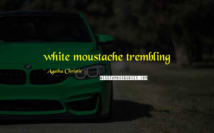 Agatha Christie Quotes: white moustache trembling