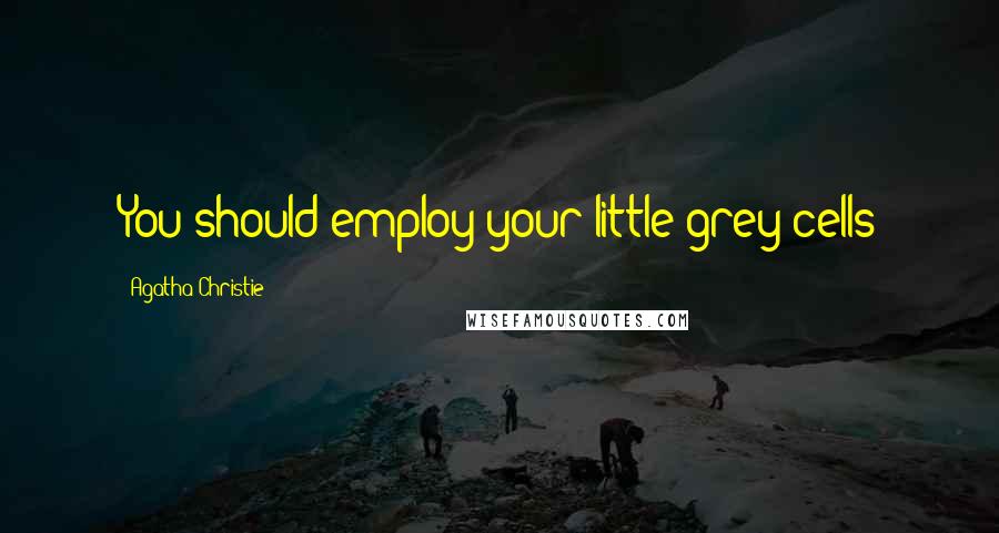 Agatha Christie Quotes: You should employ your little grey cells