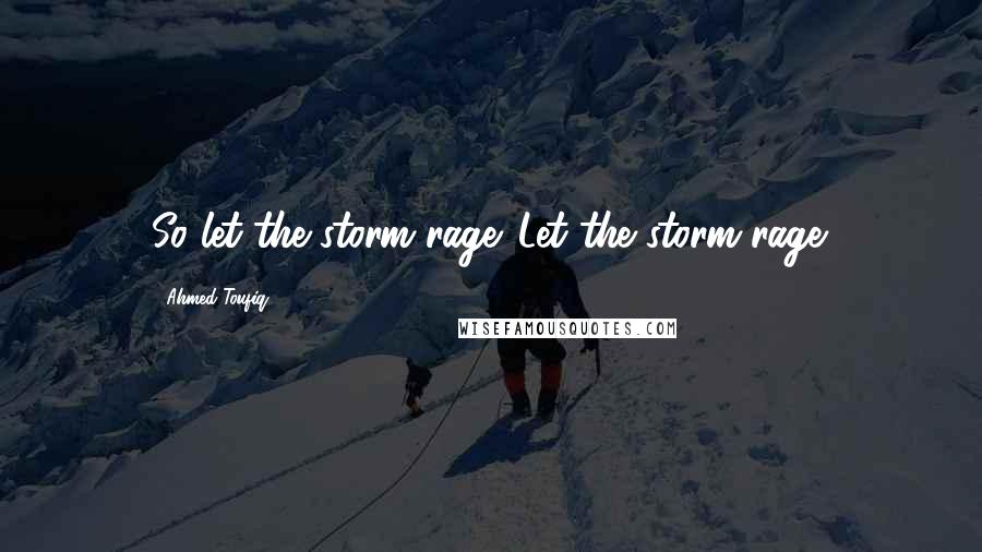 Ahmed Toufiq Quotes: So let the storm rage. Let the storm rage.