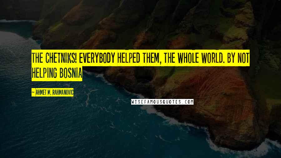 Ahmet M. Rahmanovic Quotes: The Chetniks! Everybody helped them, the whole world. By not helping Bosnia