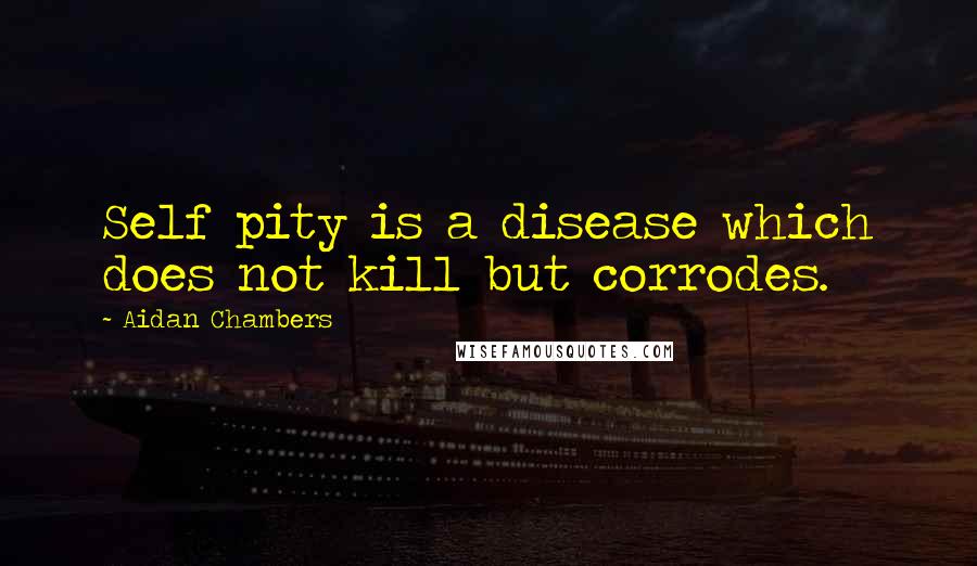 Aidan Chambers Quotes: Self pity is a disease which does not kill but corrodes.