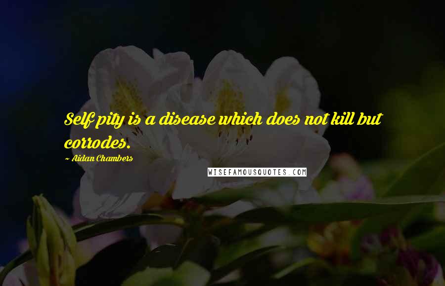 Aidan Chambers Quotes: Self pity is a disease which does not kill but corrodes.