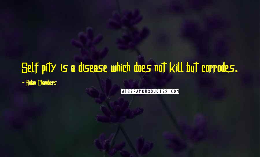 Aidan Chambers Quotes: Self pity is a disease which does not kill but corrodes.