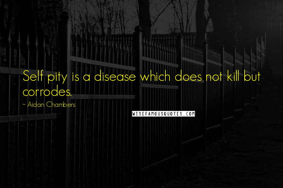 Aidan Chambers Quotes: Self pity is a disease which does not kill but corrodes.