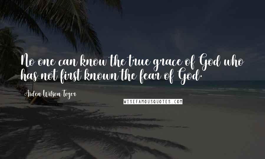 Aiden Wilson Tozer Quotes: No one can know the true grace of God who has not first known the fear of God.