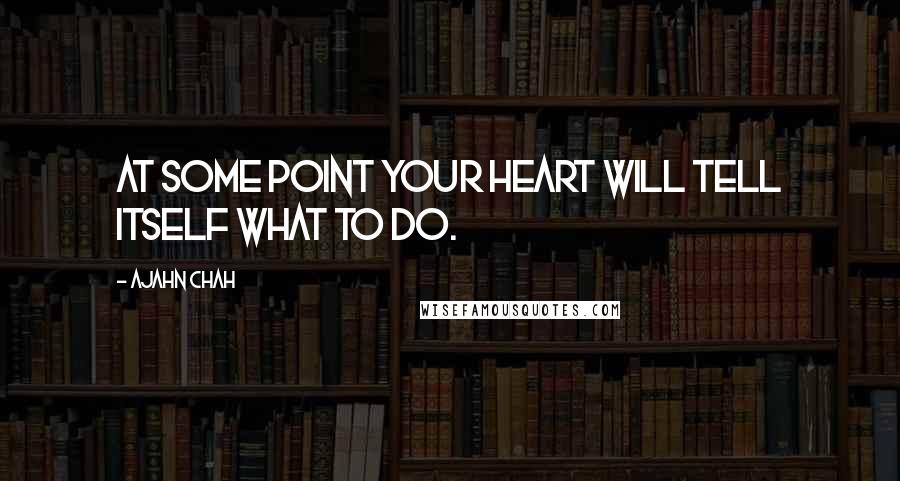 Ajahn Chah Quotes: At some point your heart will tell itself what to do.