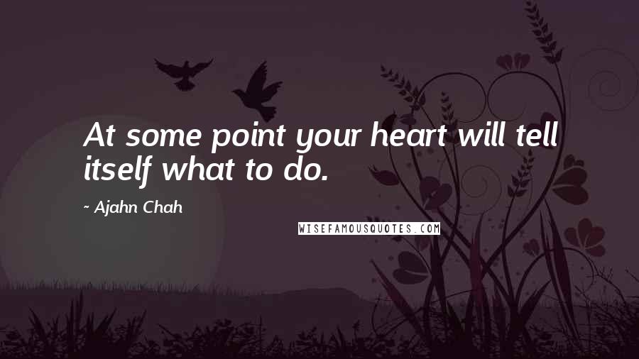 Ajahn Chah Quotes: At some point your heart will tell itself what to do.