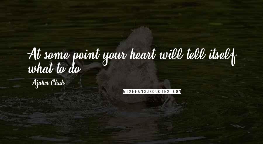 Ajahn Chah Quotes: At some point your heart will tell itself what to do.