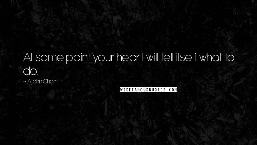 Ajahn Chah Quotes: At some point your heart will tell itself what to do.