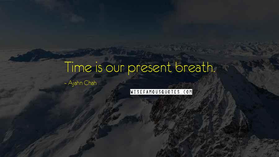 Ajahn Chah Quotes: Time is our present breath.