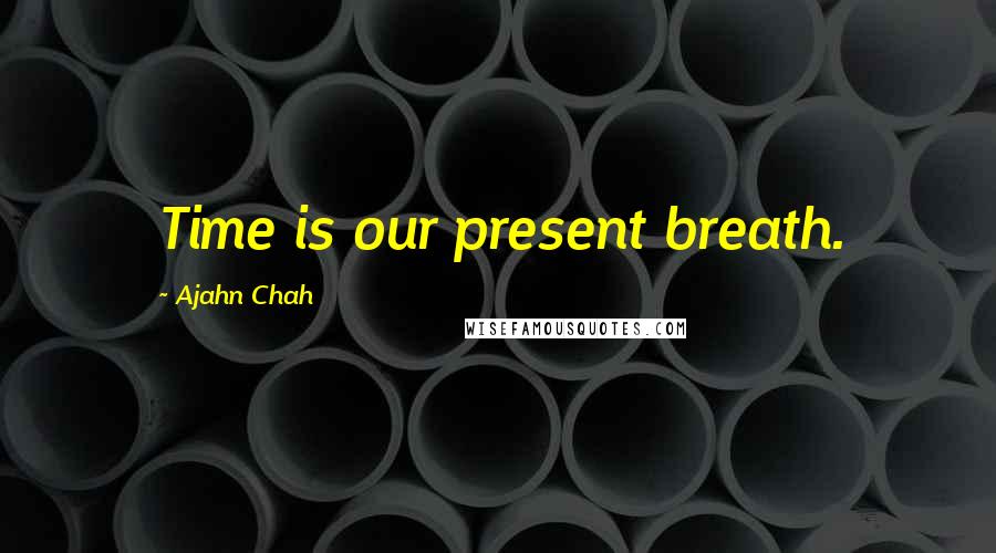 Ajahn Chah Quotes: Time is our present breath.