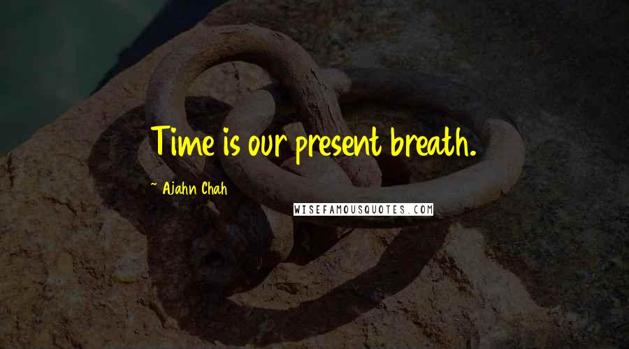 Ajahn Chah Quotes: Time is our present breath.