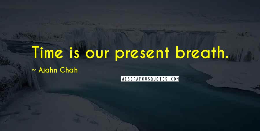 Ajahn Chah Quotes: Time is our present breath.