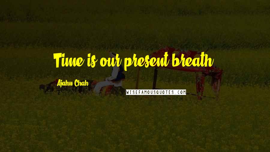 Ajahn Chah Quotes: Time is our present breath.