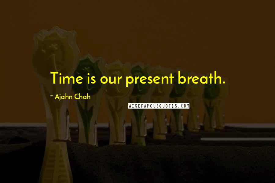 Ajahn Chah Quotes: Time is our present breath.