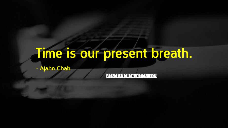 Ajahn Chah Quotes: Time is our present breath.