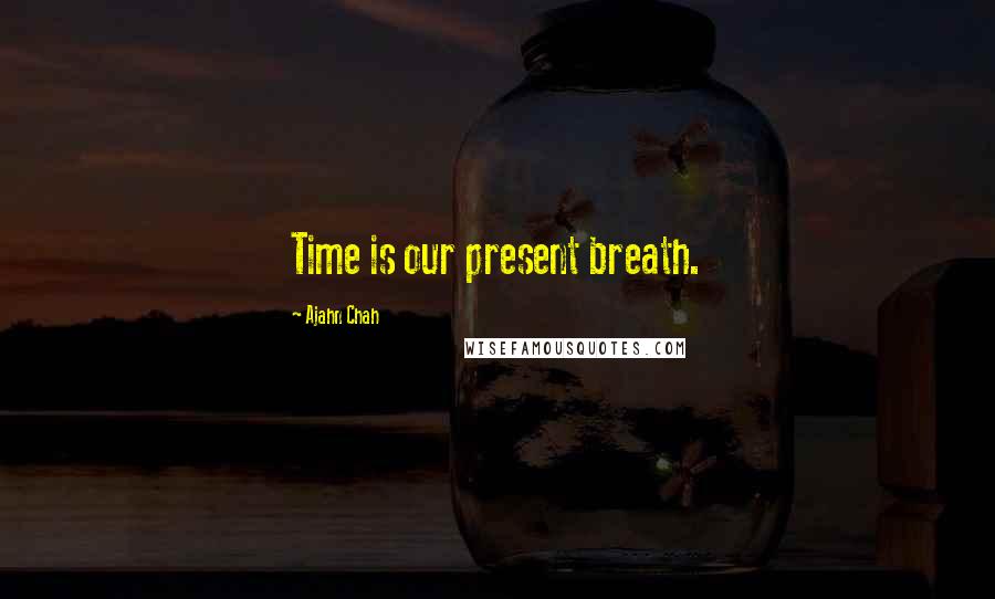 Ajahn Chah Quotes: Time is our present breath.