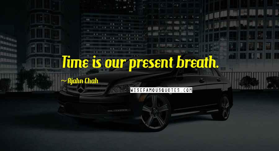 Ajahn Chah Quotes: Time is our present breath.