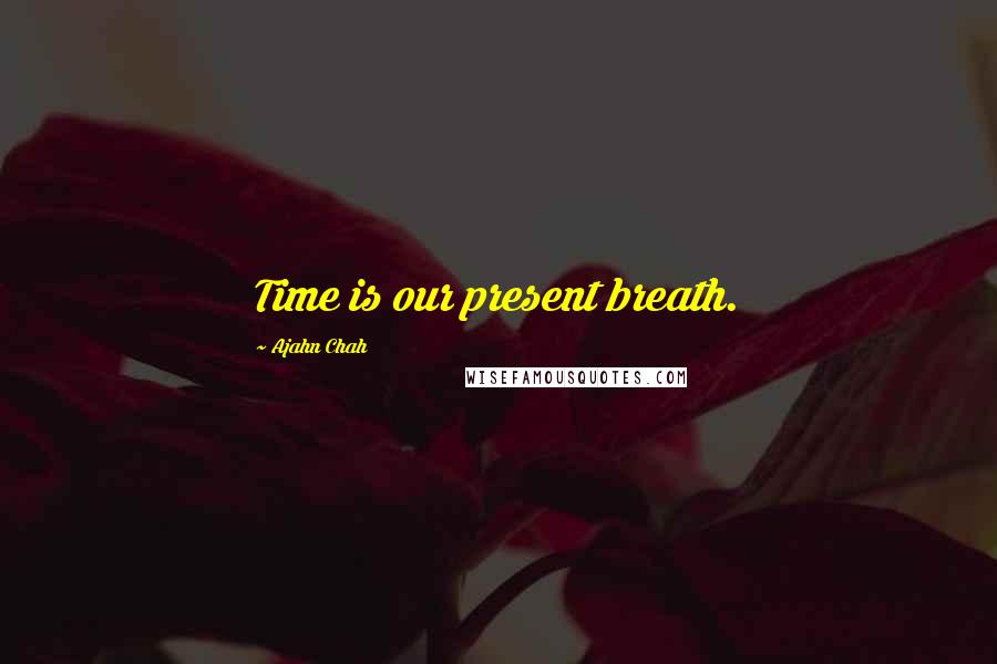 Ajahn Chah Quotes: Time is our present breath.
