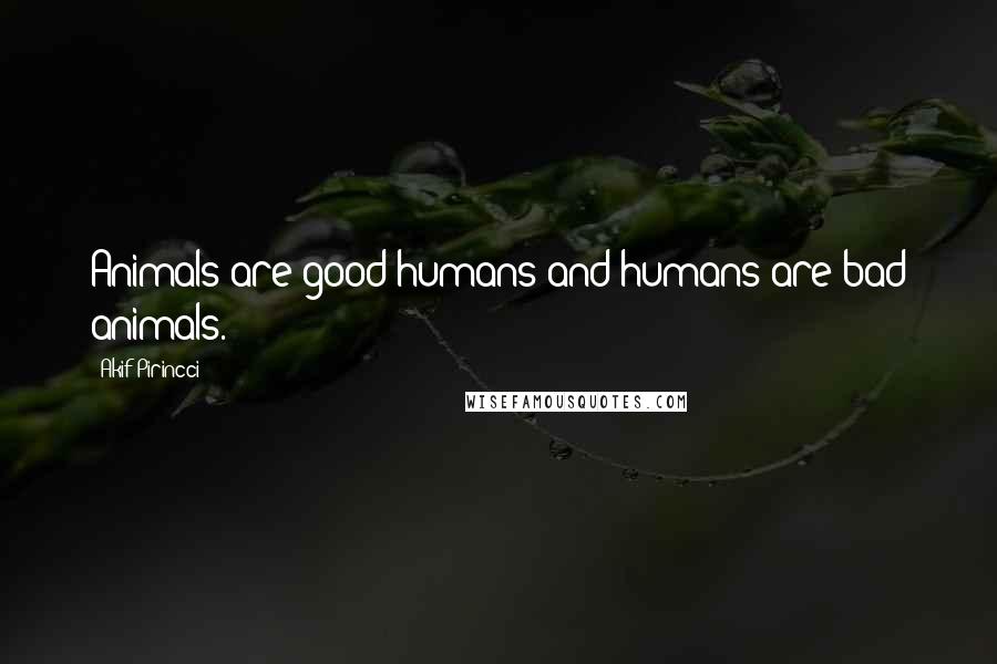 Akif Pirincci Quotes: Animals are good humans and humans are bad animals.