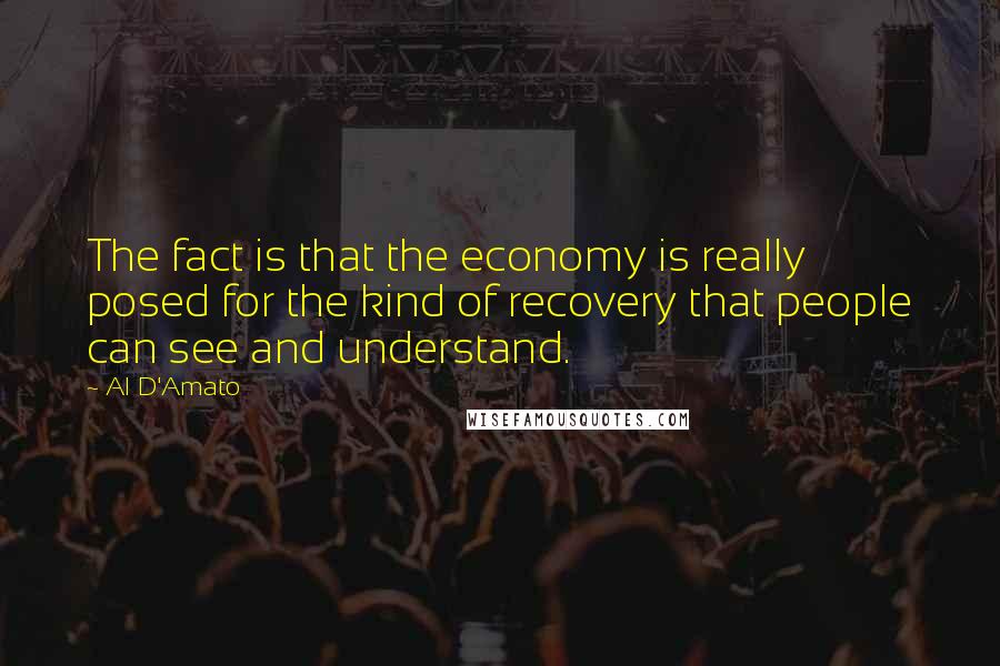 Al D'Amato Quotes: The fact is that the economy is really posed for the kind of recovery that people can see and understand.