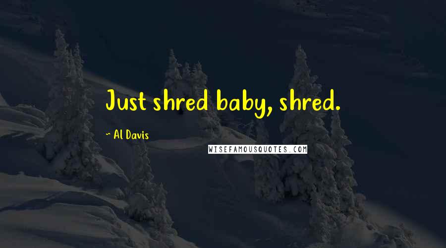 Al Davis Quotes: Just shred baby, shred.