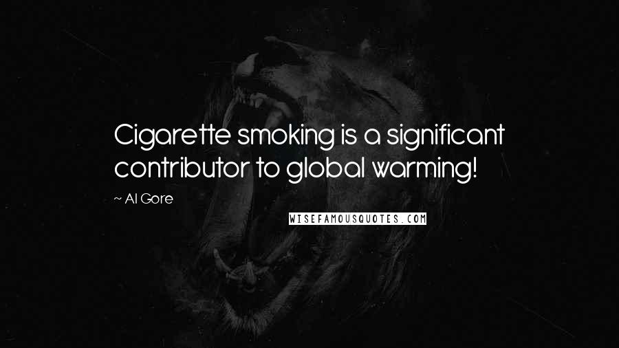 Al Gore Quotes: Cigarette smoking is a significant contributor to global warming!