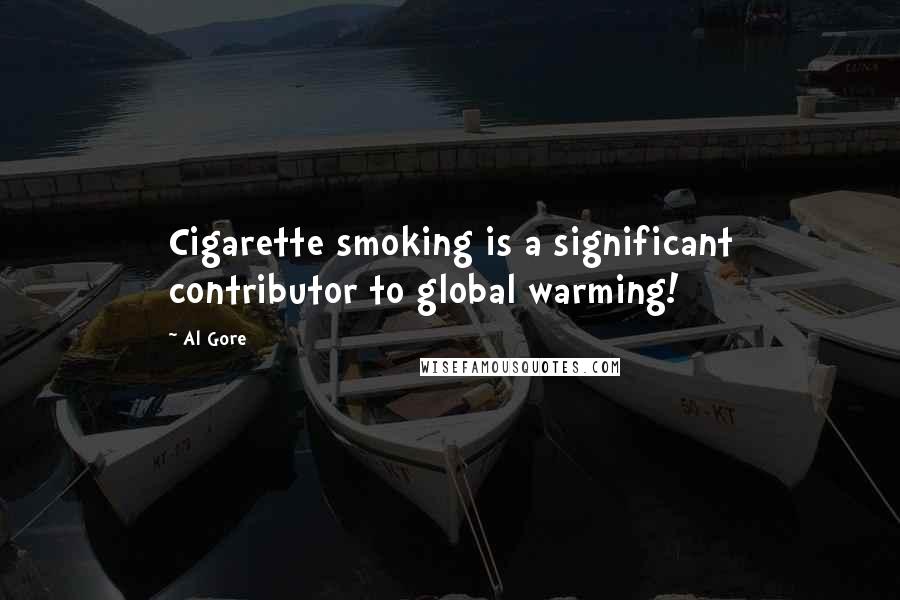 Al Gore Quotes: Cigarette smoking is a significant contributor to global warming!