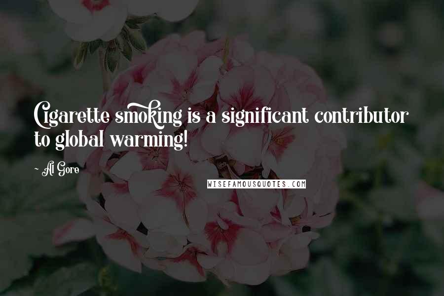 Al Gore Quotes: Cigarette smoking is a significant contributor to global warming!