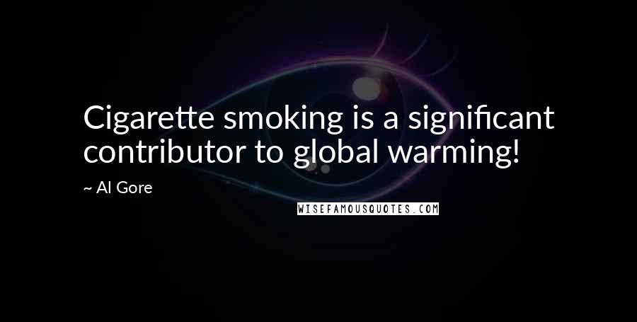 Al Gore Quotes: Cigarette smoking is a significant contributor to global warming!