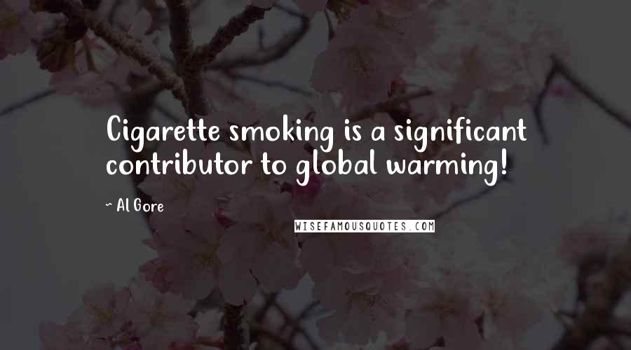 Al Gore Quotes: Cigarette smoking is a significant contributor to global warming!