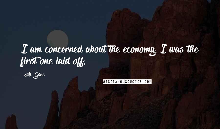 Al Gore Quotes: I am concerned about the economy. I was the first one laid off.