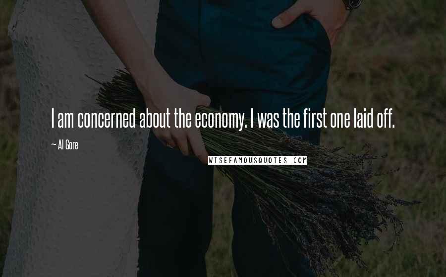 Al Gore Quotes: I am concerned about the economy. I was the first one laid off.