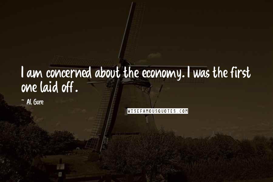 Al Gore Quotes: I am concerned about the economy. I was the first one laid off.