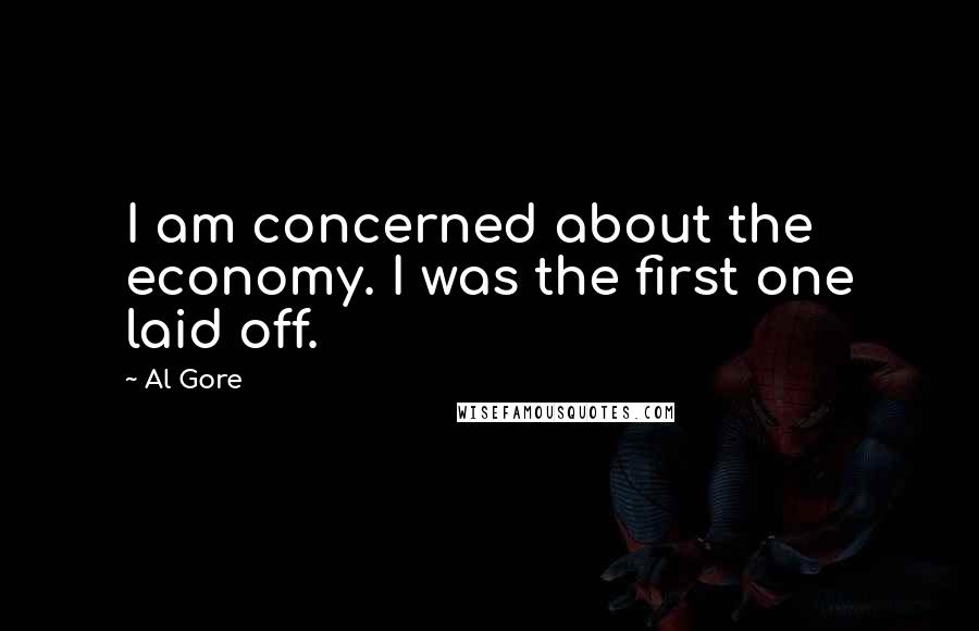 Al Gore Quotes: I am concerned about the economy. I was the first one laid off.