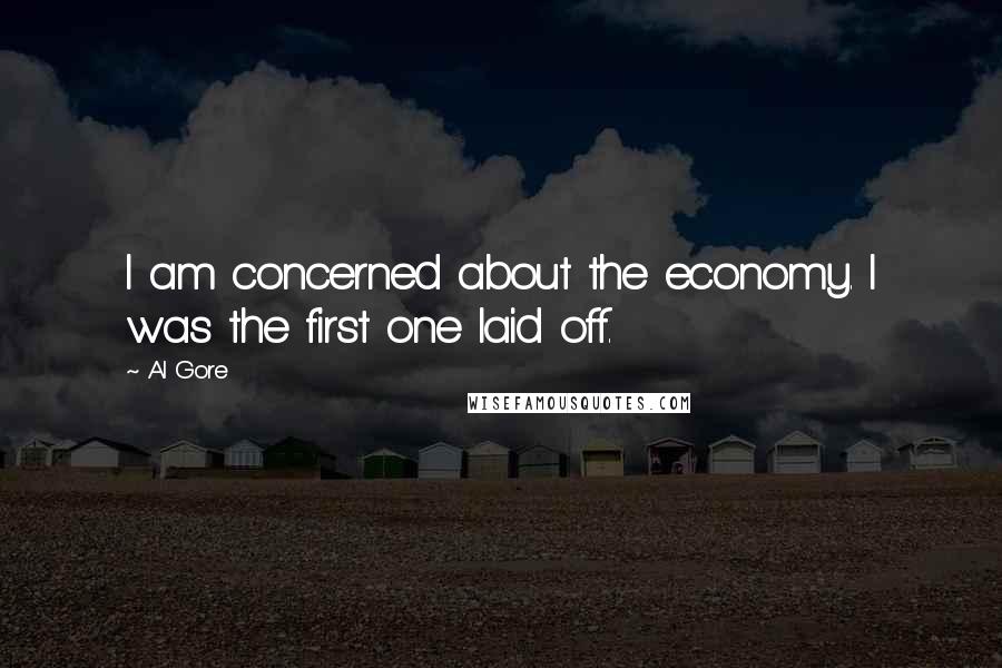 Al Gore Quotes: I am concerned about the economy. I was the first one laid off.
