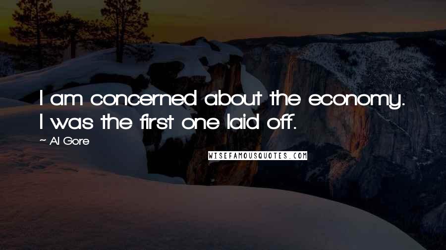 Al Gore Quotes: I am concerned about the economy. I was the first one laid off.