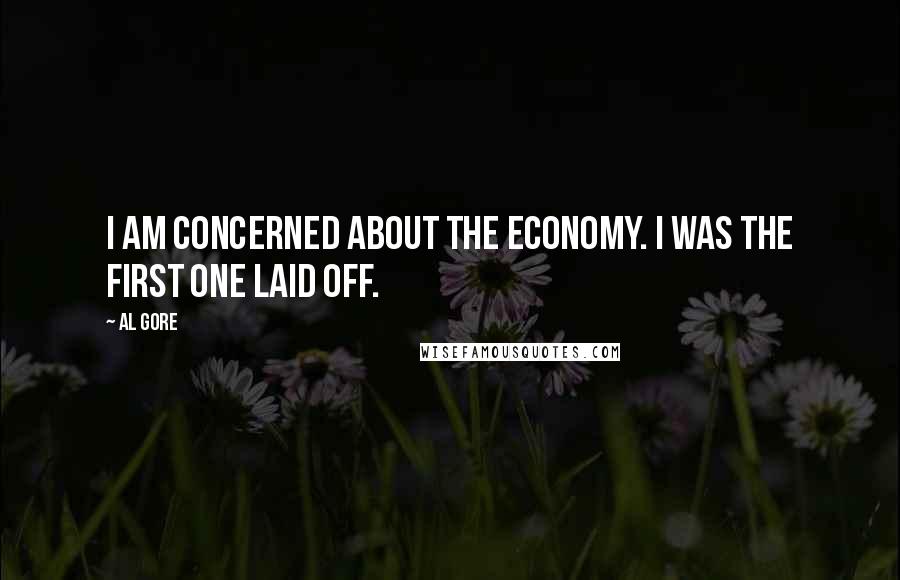 Al Gore Quotes: I am concerned about the economy. I was the first one laid off.