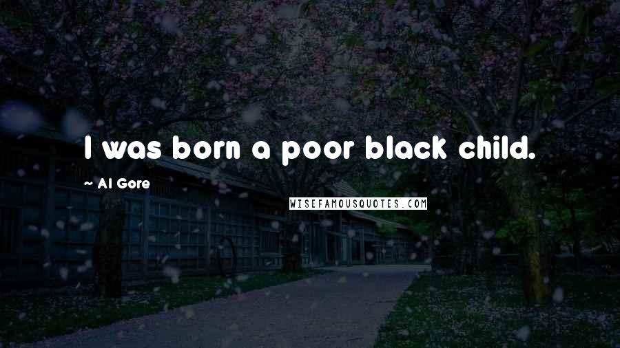 Al Gore Quotes: I was born a poor black child.