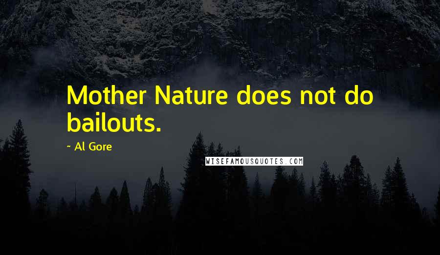 Al Gore Quotes: Mother Nature does not do bailouts.