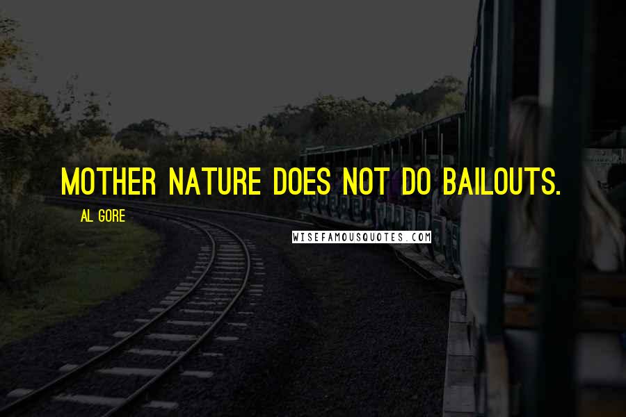 Al Gore Quotes: Mother Nature does not do bailouts.