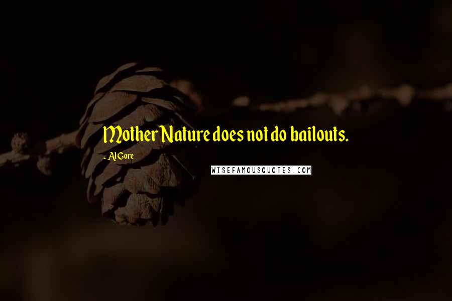 Al Gore Quotes: Mother Nature does not do bailouts.