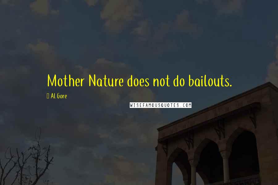 Al Gore Quotes: Mother Nature does not do bailouts.