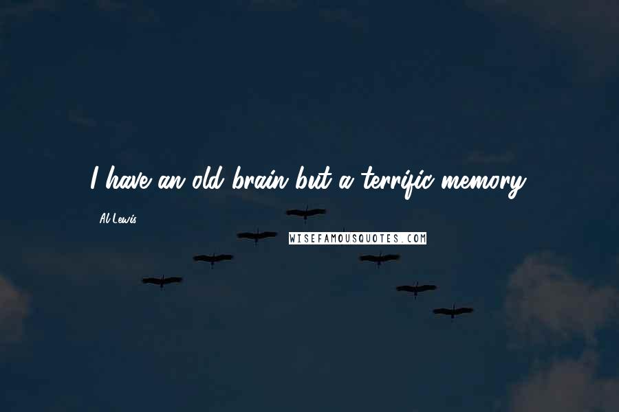 Al Lewis Quotes: I have an old brain but a terrific memory.
