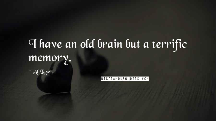 Al Lewis Quotes: I have an old brain but a terrific memory.
