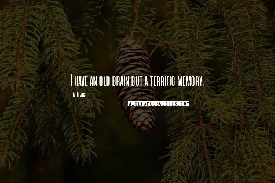 Al Lewis Quotes: I have an old brain but a terrific memory.