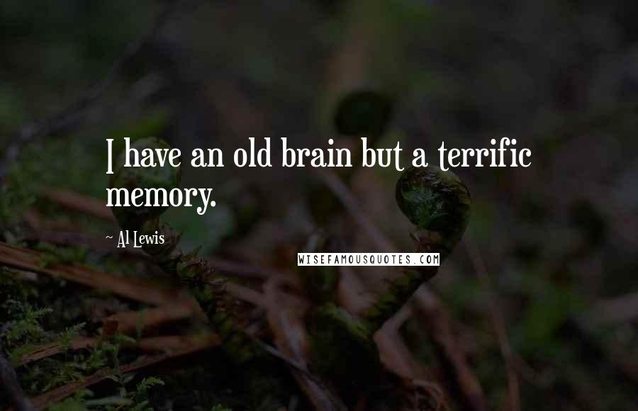 Al Lewis Quotes: I have an old brain but a terrific memory.