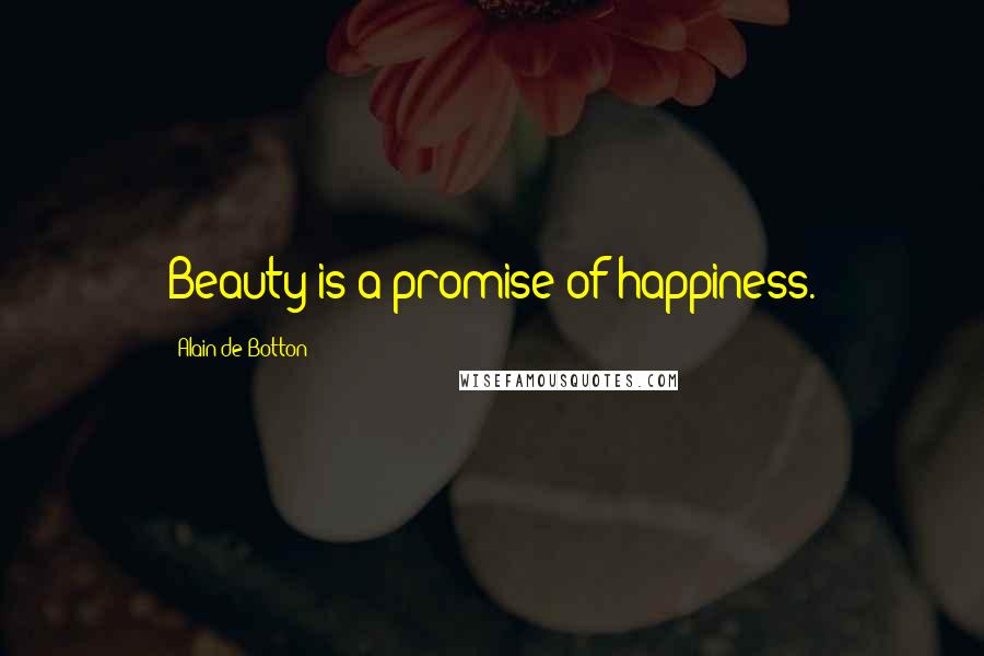 Alain De Botton Quotes: Beauty is a promise of happiness.