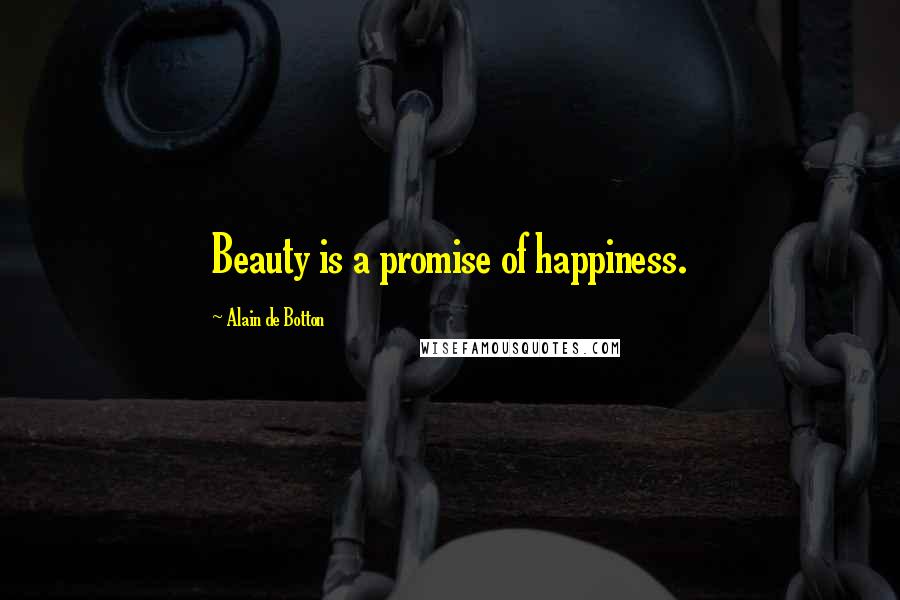 Alain De Botton Quotes: Beauty is a promise of happiness.
