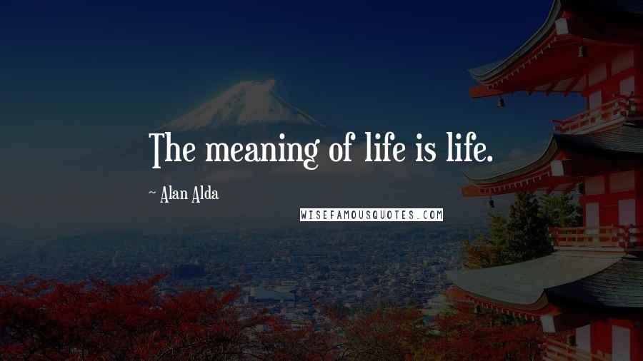 Alan Alda Quotes: The meaning of life is life.